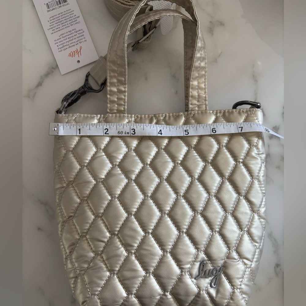 NWT LUG tip toe tote bag champagne gold - Picture 10 of 12